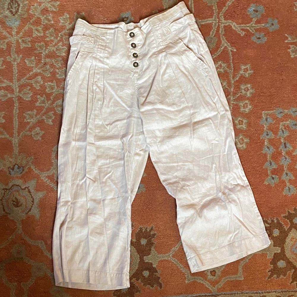 Sundance Button Front Cropped Trousers 12